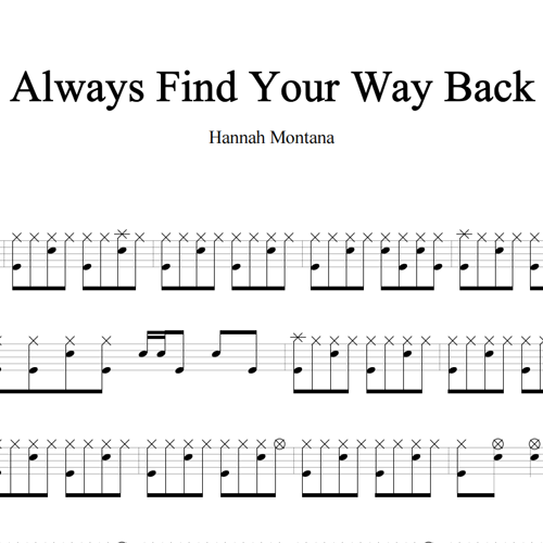 鼓谱*Hannah Montana_You'll Always Find Your Way Back Home.asp